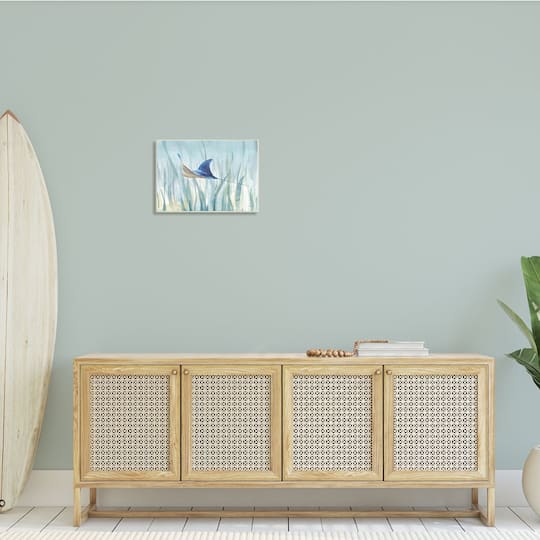 Stupell Industries Stingray Aquatic Animal Ocean Blue Spotted Sea Creature Wall Plaque